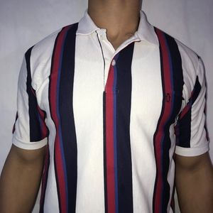 VINTAGE Slammer USA by Munsingwear Blue Red Polo